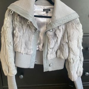 Bebe 🐇 Rabbit Fur Bomber Jacket